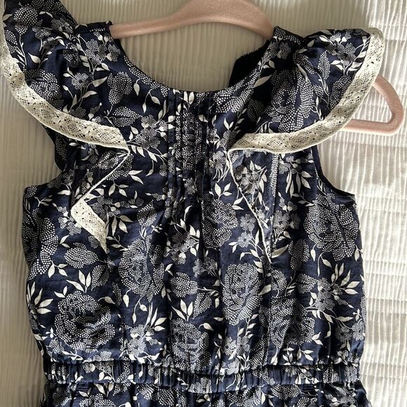 Janie & Jack Blue floral jumpsuit - Picture 5 of 5
